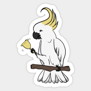 Umbrella cockatoo with a bell Sticker